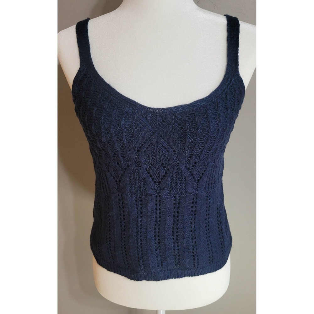 LC Lauran Conrad Navy Knit Tank